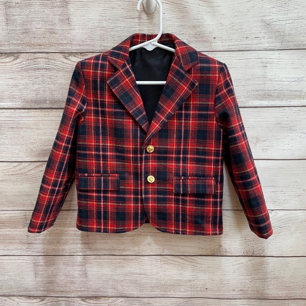 VINTAGE JACK TAR BLAZER AND VEST‎ IN TARTAN RED PLAID